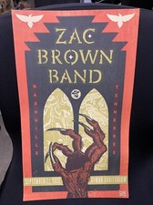 Zac Brown Band Sep. 22, 2022 Nashville Original AP Concert Poster Signed 110/165 picture