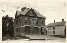 Concord NH New Hampshire Fire Station Fire Department West RPPC Postcard COPY picture
