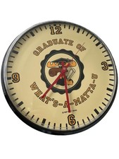 Vintage 1987 Bullwinkle Moose What's-A-Matta-U Wall Clock P.T. Ward Retro Quartz picture