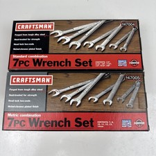 NEW Vintage CRAFTSMAN USA LOT - SAE 47004 & Metric 47005 COMBINATION Wrench SET picture