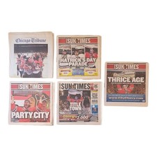 Chicago Tribune and Chicago Sun-Times 2015 Newspaper Blackhawks Win Stanley Cup picture