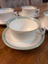 Rare Pristine Set of 4 Gustavsberg Sweden Florence Teacup Saucer Karin Bjorquist picture