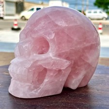 4.27LB Natural Madagascar Pink Crystal Handmade Spiritual Skull picture