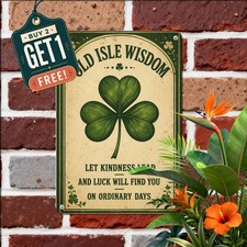 Luck Of The Irish Rustic Metal Wall Sign St Patrick Decor picture