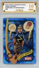 2025 Topps Chrome Marvel CADET MARVEL Sapphire 1st Appearance #88 PXG 10 picture