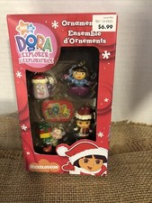NEW Dora The Explorer Christmas Ornaments Mini Set of 5 NOS picture