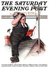 Vintage Saturday Evening Post May 2 ,1925 Cover Poster Print 17x12 picture