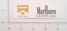 Marlboro Lights 100's Soft Pack Phillip Morris Inc Tobacco Advertising Sticker picture