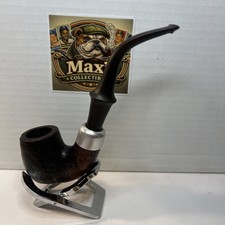 Vintage WDC Wellington Pipe - Rusticated Bent Billiard Imported Briar picture