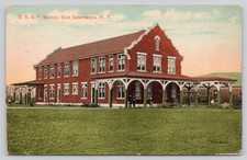 B.R.&P. Station East Salamanca NY Railroad Depot 1917 Postmarked Postcard picture
