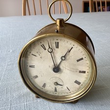 Antique French Barrel Clock with alarm : collectable with tic-tac escapement  picture