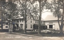 LP07 Maine RPPC Postcard:Unity ME Tourist's Lodge 1939 picture