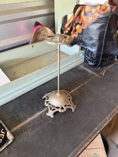 Antique Nickel Hat Stand Victorian Display Holder Ornate Cast Base Industrial picture