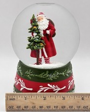 Vintage GUMPS of San Francisco Musical Snow Globe Santa Christmas w/box 6x4” picture