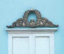 Neoclassic Laurel Wreath Door Topper Wall Ornament Antique Plaque Architectural picture