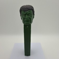 Vintage PEZ Incredible Hulk Dispenser 3.9 Hong Kong Dark Green No Feet Marvel picture