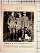 1938 LIFE Magazine Pages Hitler Mussolini Austria Pre-War WWII Ephemera picture