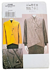 Vtg Y2K Vogue 7746 Marcy Tilton Jacket Vest Sizes XS-Med 6-14 UNCUT/FF picture