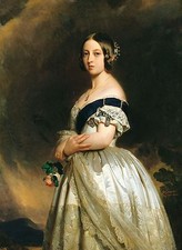 Victorian Postcard: Repro - Pretty Young Queen Victoria - 1840 - F. Winterhalter picture