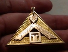 Antique 19thC Solid Gold Masonic High Priest Jewel Walter S Reynolds New Castle  picture