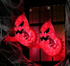 2 Pack 4.6FT Halloween Inflatable Ghost with Built-in LED Window Hanging Decor picture