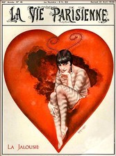 1928 La Vie Parisienne La Jalousie French France Travel Advertisemnt Poster picture