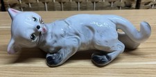Vtg 10” MCM Wall Climbing Cat Ceramic Hanging gray Kitten Camark Style picture