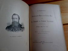 ANTIQUE CIVIL WAR BOOK HISTORY 7th REGIMENT VERMONT VOLUNTEERS DEATH RECORDS 1st picture