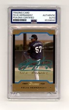 Felix Hernandez 2004 Bowman #224 1st Gold Signed Rookie RC PSA Auto Mariners picture