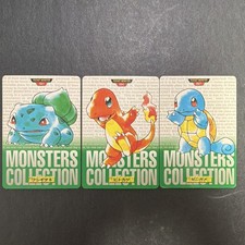 Bandai 1996 Pocket Monster Monsters Collection Japanese Pokemon 3-Card Lot picture
