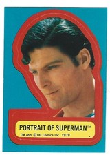 1978 Topps Superman Sticker Portrait Of Superman NRMT picture