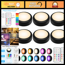 BLS LED Puck Lights with Remote Control, Wireless Under Cabinet & Closet Lightin picture