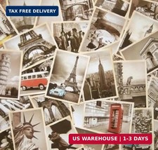 Dxhycc 32 PCS 1 Set Vintage Retro Old Travel Postcards for Worth Collecting picture