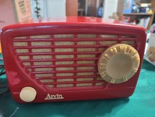 VINTAGE 1951 ARVIN MID CENTURY 4 TUBE MIDGET RADIO 540T RED WORKS picture
