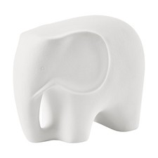 Danya B Hans White Minimalist Elephant Ceramic Decorative Sculpture Figure Set picture