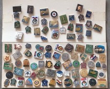 Vtg Lot 88 Yugoslavia Enamel Stickpins Croatia Rijeka Split Grand Prix Soccer picture