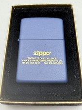 Zippo Products Excellence Vintage Navy Blue Zippo Ziplight New B78 **READ picture