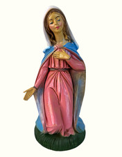Vintage Large Virgin Mary Madonna Nativity Figurine Italy 7.75” picture