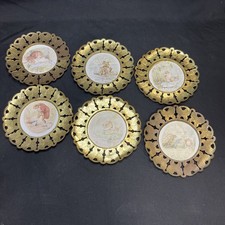 6pc Brass Butterfly Vtg MCM 6