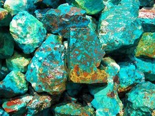 1000 Carat Lots of Chrysocolla & Turquoise Rough - Plus a FREE Faceted Gemstone picture