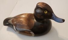 Vintage WBF II 2 Wooden Ruddy Duck Decoy Hand Painted Glass Eyes Moveable Head picture