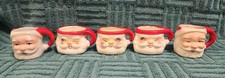 Vintage Holt Howard & Other Japan Winking Santa Mini Mugs Set Of 5 picture