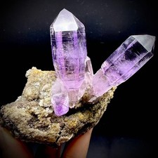 148g Natural Complete Lavender Purple Cruz Amethyst on the Rock MIneral Specimen picture