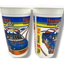 Vintage 1994 Hardees Racing #31 Ward Burton NASCAR Winston Cup Plastic Cups Set picture
