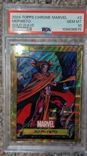2024 Topps Chrome Marvel Mephisto Gold Wave PSA 10 picture