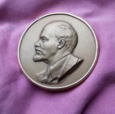 Vintage Soviet Souvenir Wall Plaque Leader Lenin Communism USSR Propaganda picture