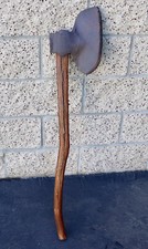 Antique Simmons & Co. Cast Steel Broad Ax Broadaxe Wood Handle 41