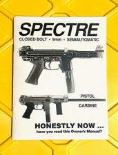 Spectre Sites HC Pistol FIE 1989 Owners Manual Shows Carbine Stock Operation picture