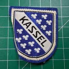 Vintage Kassel Germany 3-Leaf Clover Coat of Arms Shield Patch picture