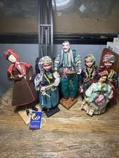 Lot Vintage Folk Art Dolls Polish/Turkish Folk Art Hand Painted picture